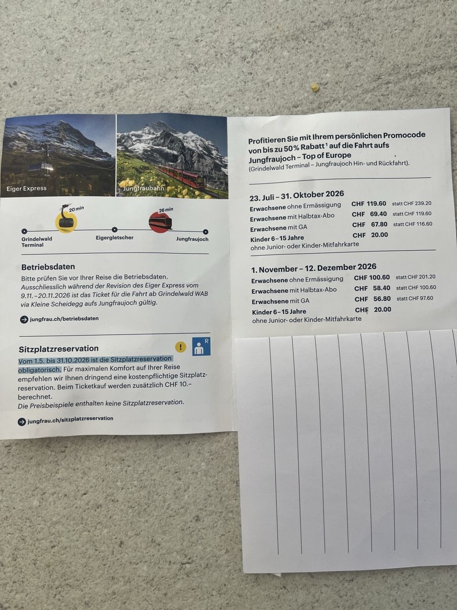 Buoni: Coop Jungfraujoch – Nuovo e nell'imballaggio originale da Wilderswil venduto da Kathryn123 1