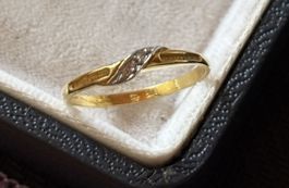 Ring Vergoldet 800 Silber, Edler Ring Grösse 55