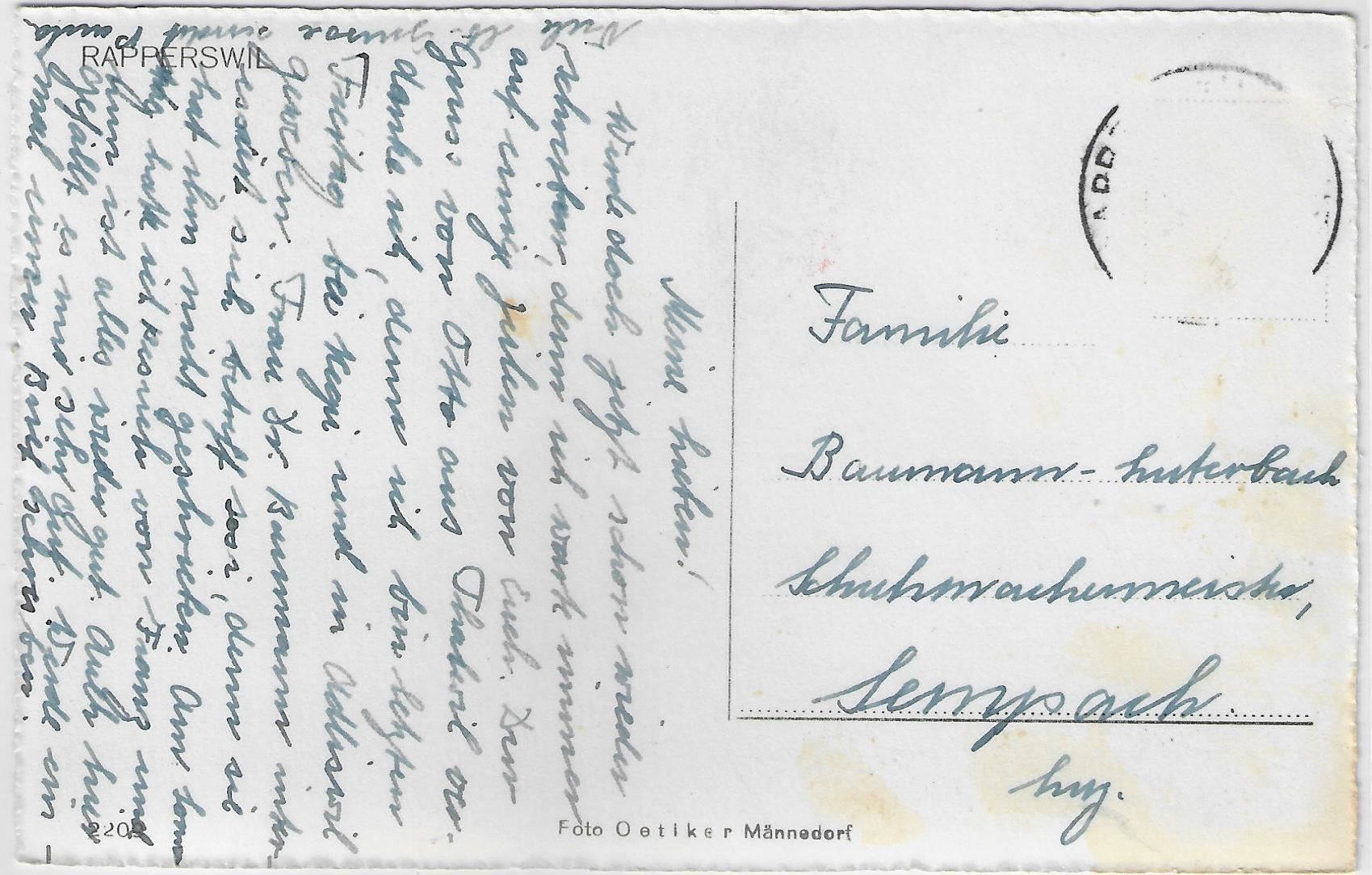 Cartoline postali: Rapperswil - Generalansicht – Antico da Ettingen venduto da Kartenplanet 1