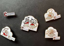 Ansteck-Pins "CEREBRAL" 5er Set Sonderausgabe 1994
