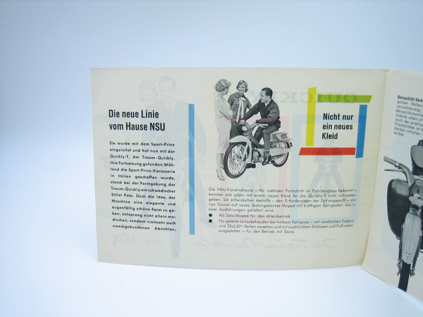 NSU Documenti: Original NSU Quickly Motorrad Prospekt – Usato da Zürich venduto da Tomi118 2