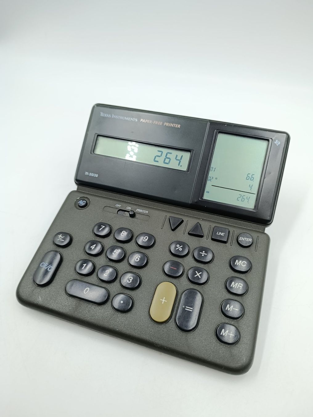 Texas Instruments Calcolatrici tascabili: Texas Instruments TI-5038 Taschenrechner, Paper Free Printer – Usato da Wil SG venduto da Donaldus