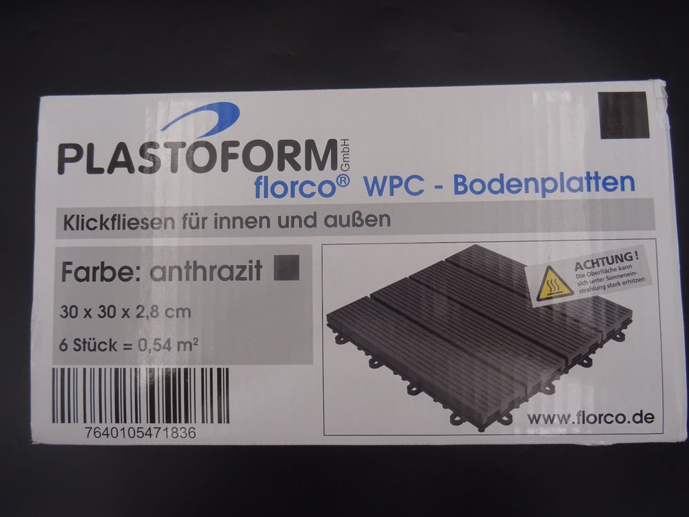 PLASTFORM florco WPC - Klickfliesen 2 Pack a 6 Stk (Neu und ...