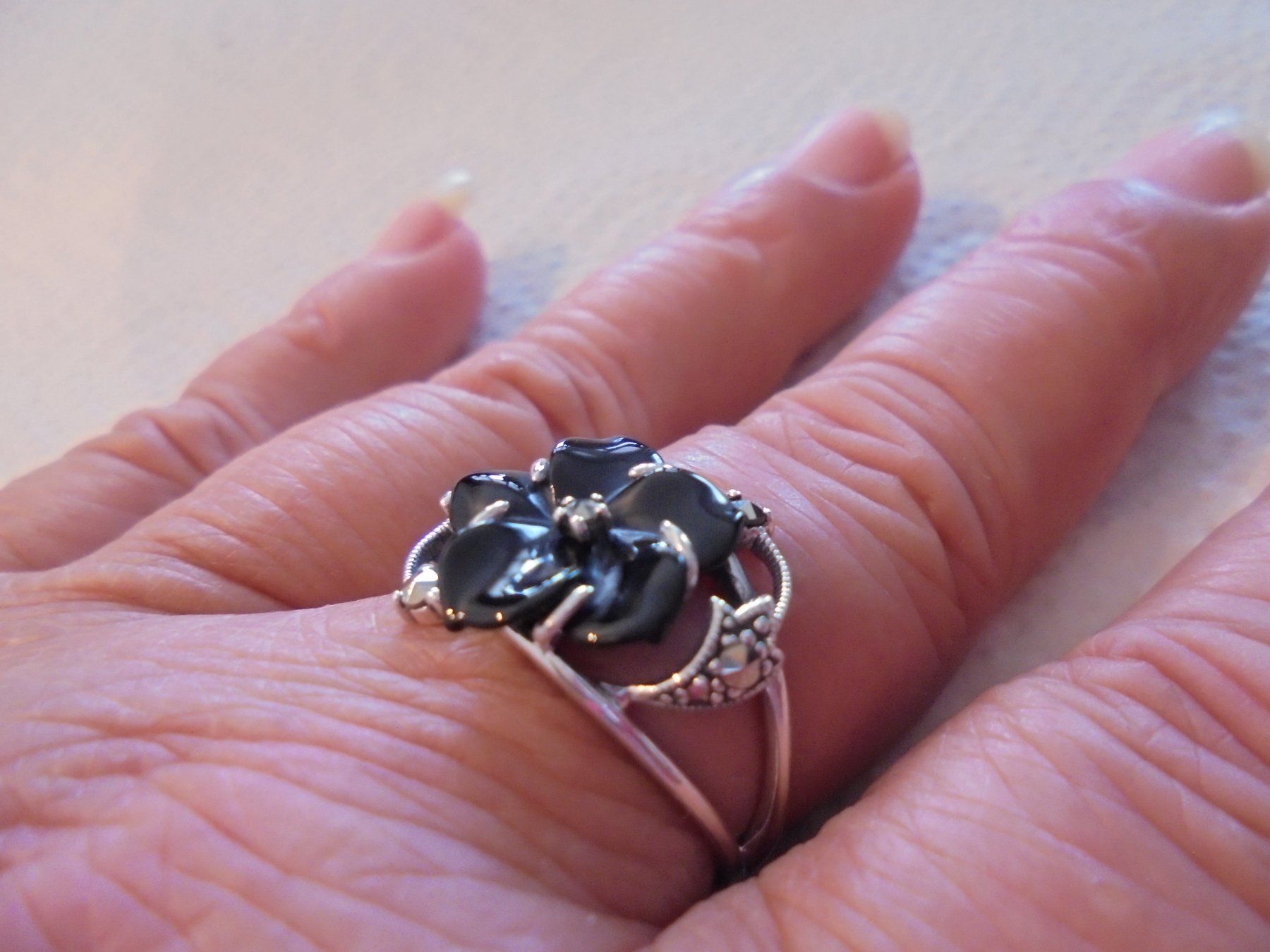 Anelli: Echtschmuck: Onyx-Silberring (56) – Nuovo (secondo la descrizione) da Zuchwil venduto da maumauchi 3