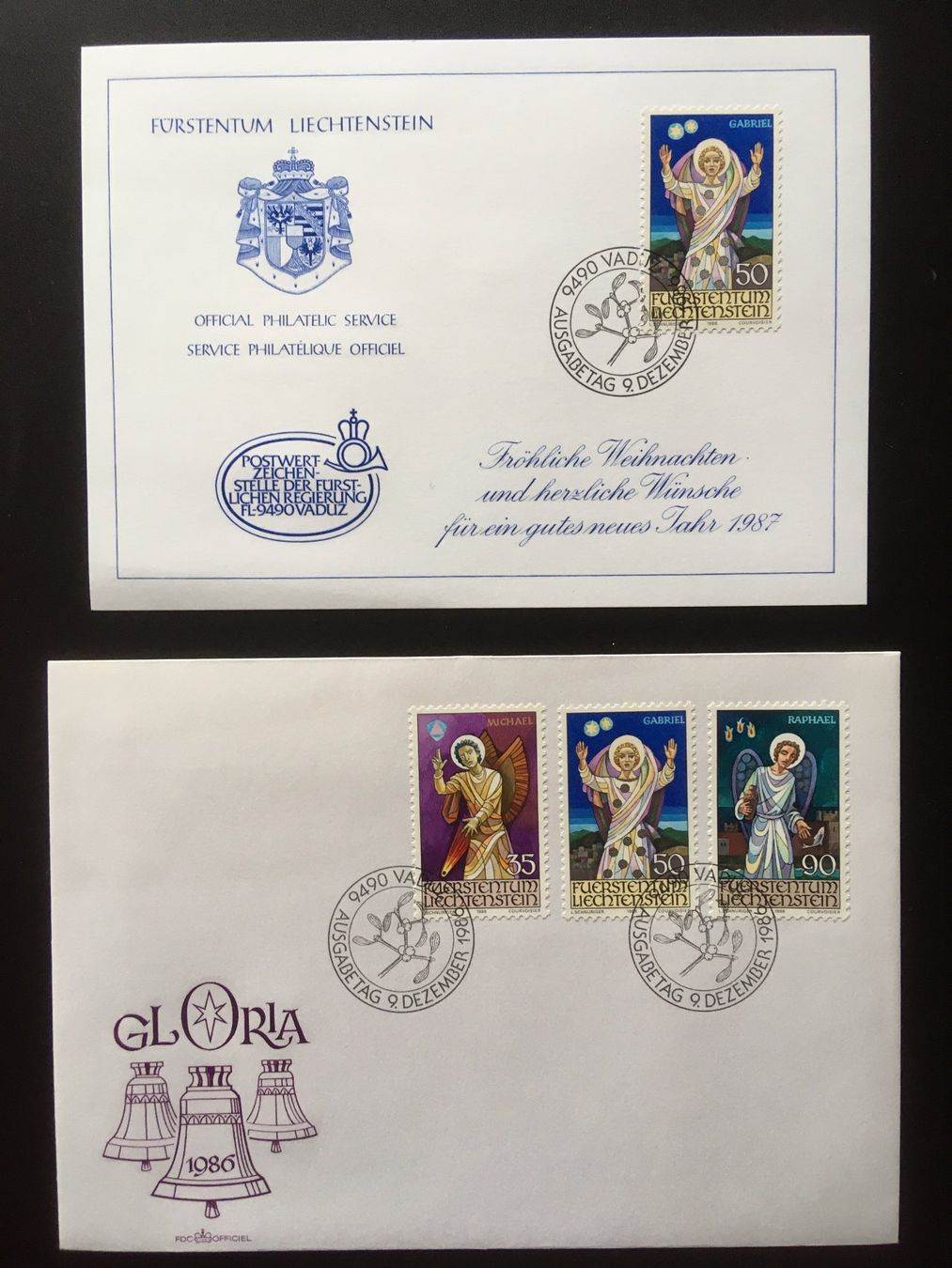 Tutti i francobolli: Liechteinstein Weihnachten 1986 Maximumkarten plus FDC – Usato da Nesslau venduto da zueri6 1