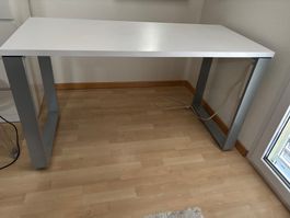 Jugendzimmer Schreibtisch LEVEL2 – Weiss/Grau – 135 × 61 cm