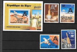 Niger Serie 680 - 683 + Block 10 Jahre Mondlandung ** 1979