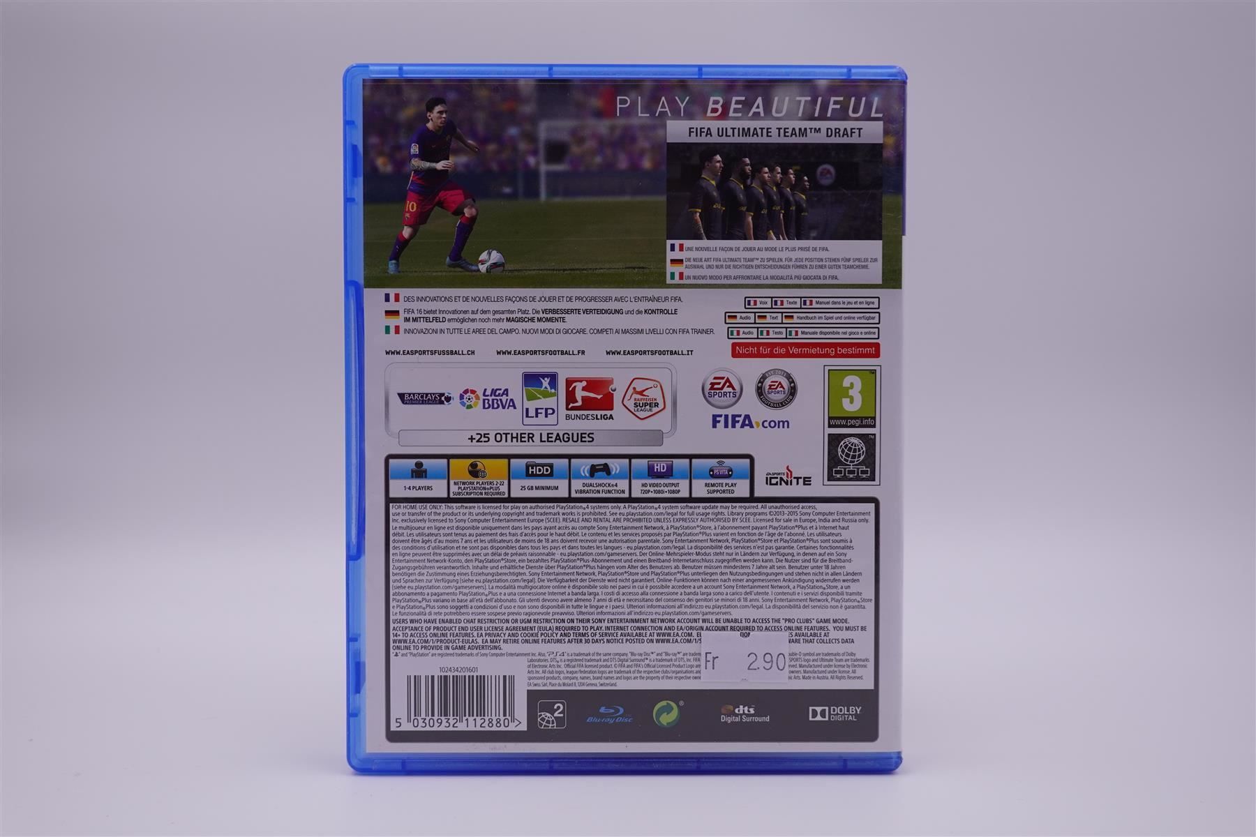 Sony Giochi: FIFA 16 (PS4) – Usato da Herisau venduto da ZelliZone 1