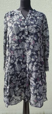 Repeat Kleid schwarz weiss Gr 36 38 Blusenkleid
