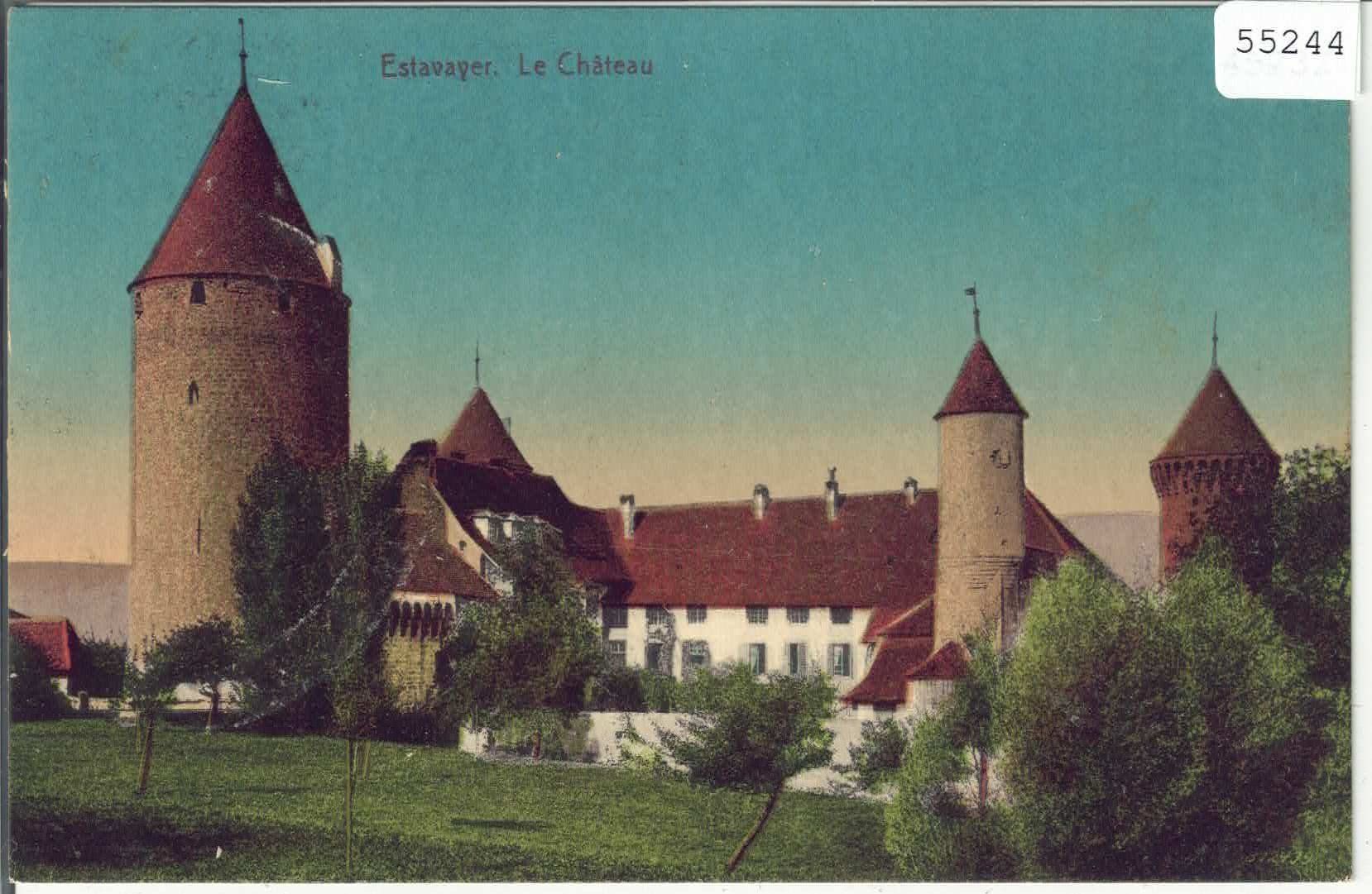 Cartoline postali: Estavayer - Le Chateau - Litho – Usato da Ettingen venduto da Kartenplanet