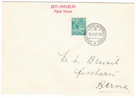 Lettre de St.Imier BPA A47 pour Berne le 18.VI.37
