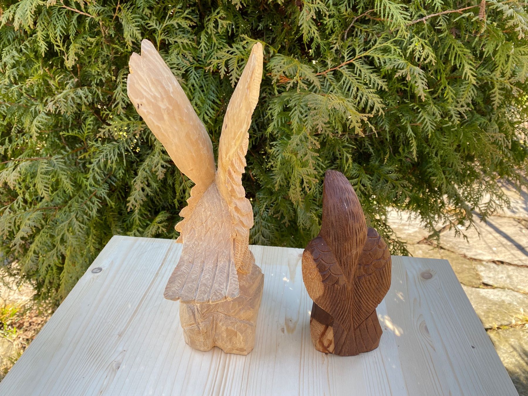 Statuette: 2 schöne geschnitzte Adler aus Holz – Usato da Feldbach venduto da Olive1 5