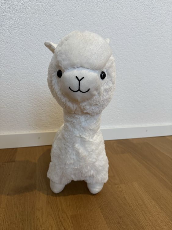 UOCAI Alpaka Kuscheltier - Weiches Lama Plüschtier Mit Lammfelloptik, 33 Cm, Braun - Perfektes Geschenk Für Kinder