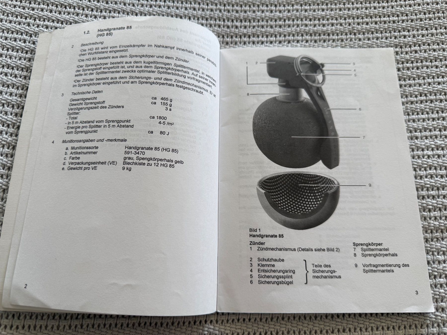 Livres: Reglement: Die Handgranate 1985 - Schweizer Armee – D'occasion à Brütten par Hst1 1