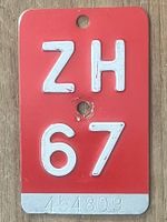 ZH 67 - VELONUMMER - FAHRRADSCHILD - PLAQUE DE VELO - ZH 67
