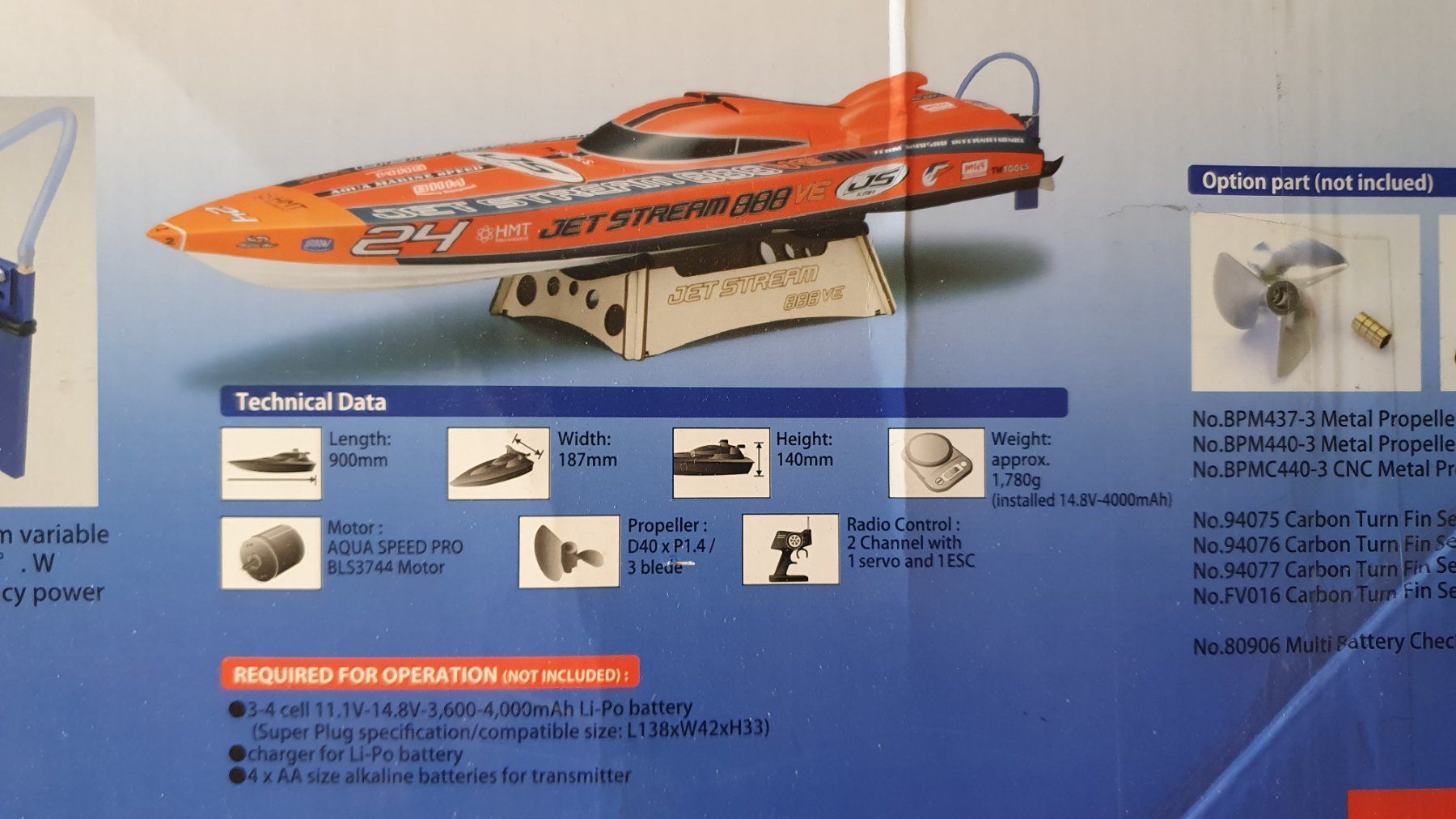 Kyosho Modellismo RC: Kyosho Jet Stream 888 VE & originalverpackt – Usato da Basel venduto da Aletschhorn 2
