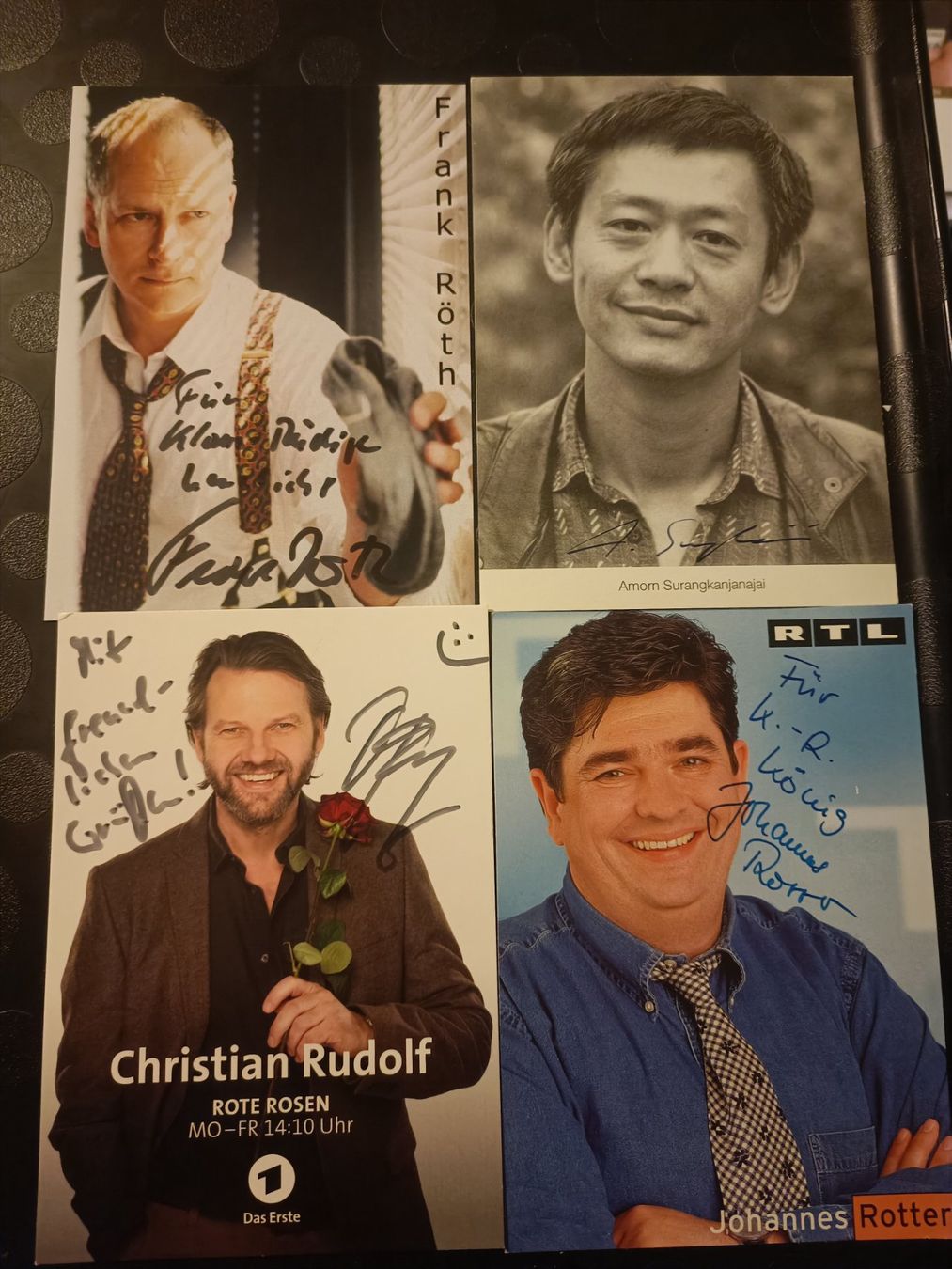 Autografi: TV Mix - 4 signierte Autogrammkarten - Set – Usato da Menziken venduto da Artographs