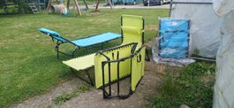 Chaise Longue vert 2 Position
