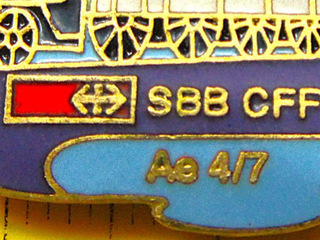 SBB/CFF/FFS Placchette & Badge: BAHN SCHWEIZ PIN SBB Ae 4/7 ENAMEL – Usato da Ettingen venduto da Hausi4711 1