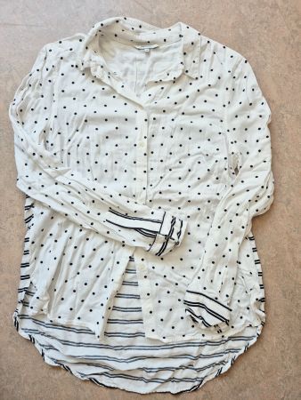 SANDWICH BLUSE TUNIKA SHIRT 38 M STREIFEN PUNKTE TOP ZU JEAN