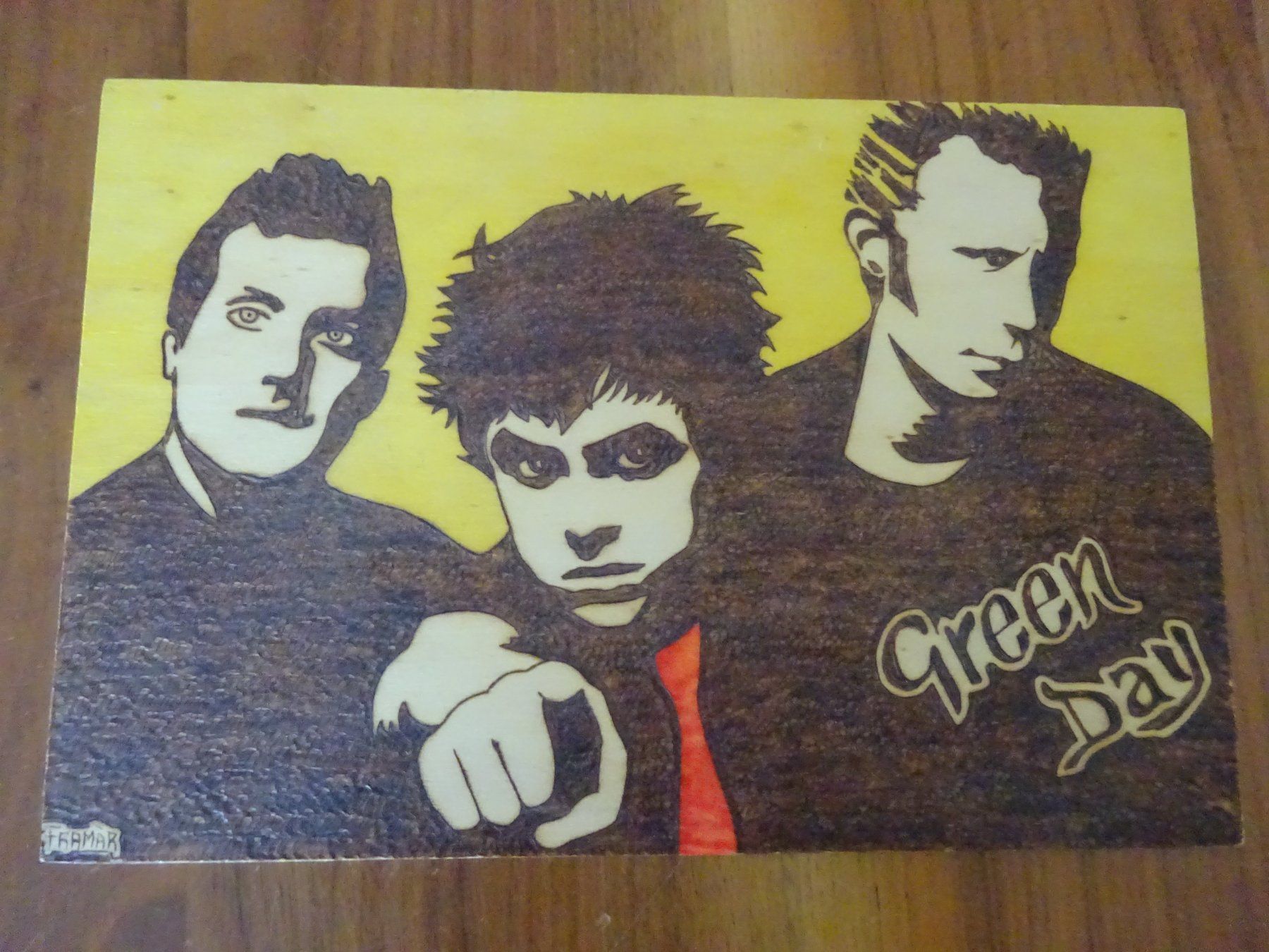 CD: GREEN DAY ** BILD auf  HOLZ ** PUNK – Usato da Luzern venduto da xrayspex99 1