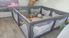Parc bébé Lionelo gris pliable bon état général