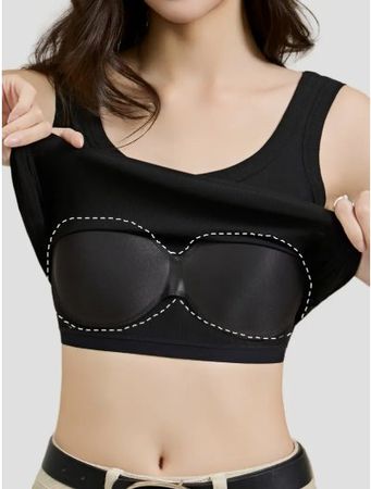 NEUES Top schwarz mit integrierten BH-Pads Gr. XL - 225203
