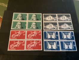 1948 100 JAHRE BUNDESSTAAT 4ER BLÖCKE EINWANDFREI 