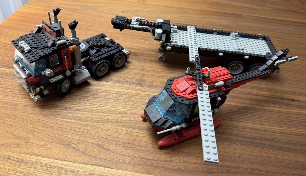 Lego Kit di costruzioni: Lego 5590 Sattelschlepper mit Heli – Usato da Elsau venduto da 124erkombi 2
