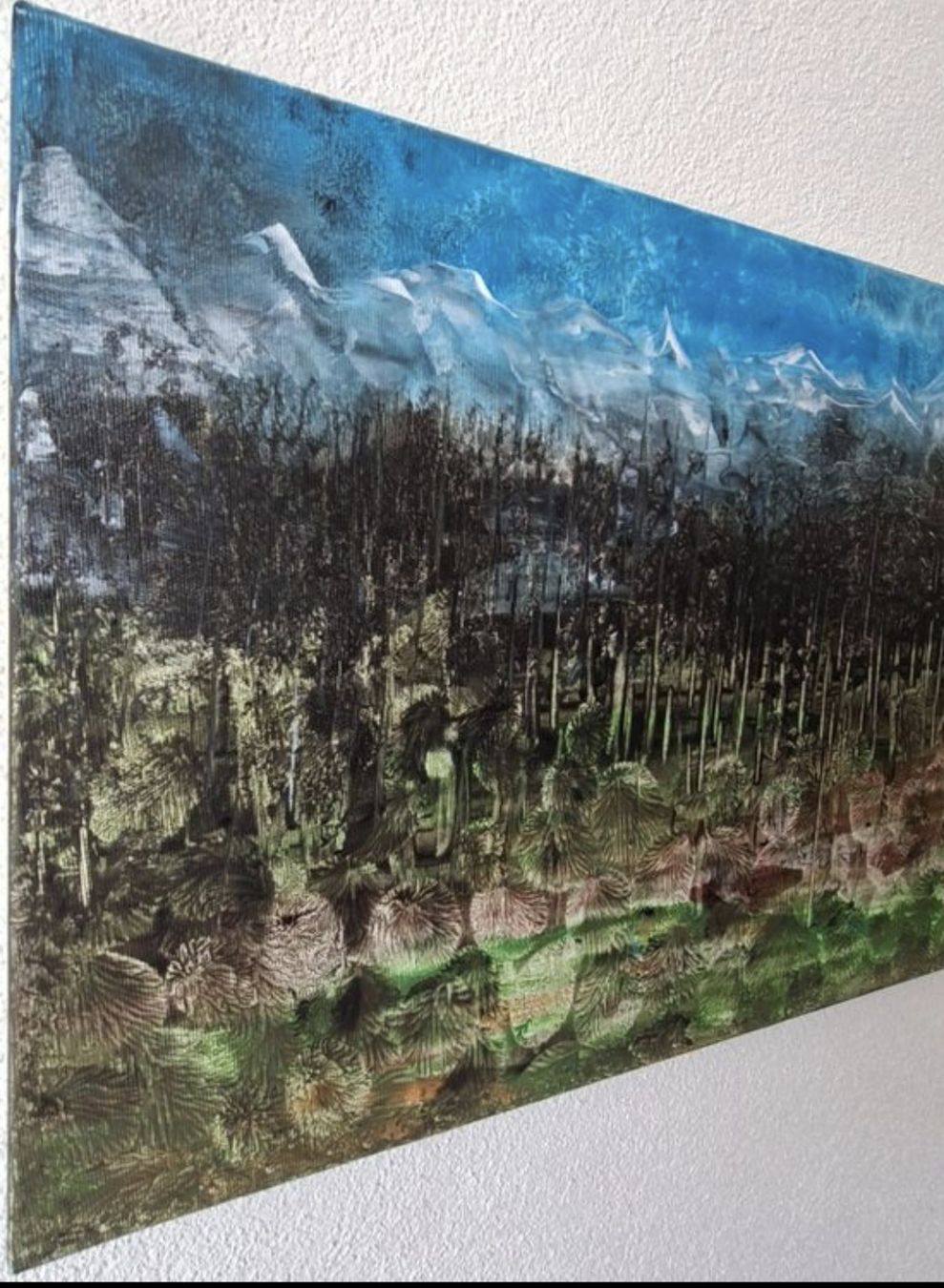 Dipinti: Gemälde "  Tannenwald " handmade 46×33 – Nuovo (secondo la descrizione) da Riehen venduto da Steinbock1970 5