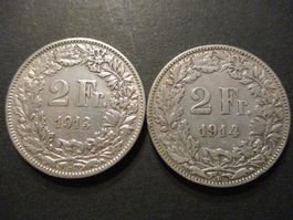 2 x 2.- Fr 1913 + 1914