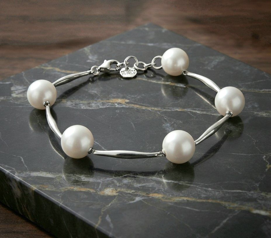 Bracciali & Braccialetti: Edle Klassike Echte Perlenarmkette mit Silber 925 - Neu – Nuovo e nell'imballaggio originale da Uetikon am See venduto da Coralreef