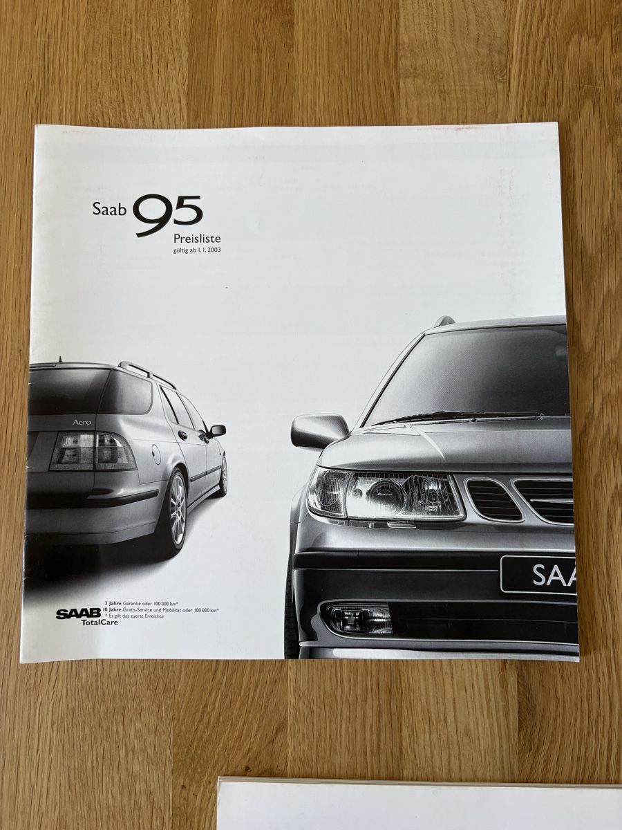 Saab Documenti: 3 Saab 95 Broschüren Limousine 2003 – Usato da Rikon im Tösstal venduto da Spellbinder 3