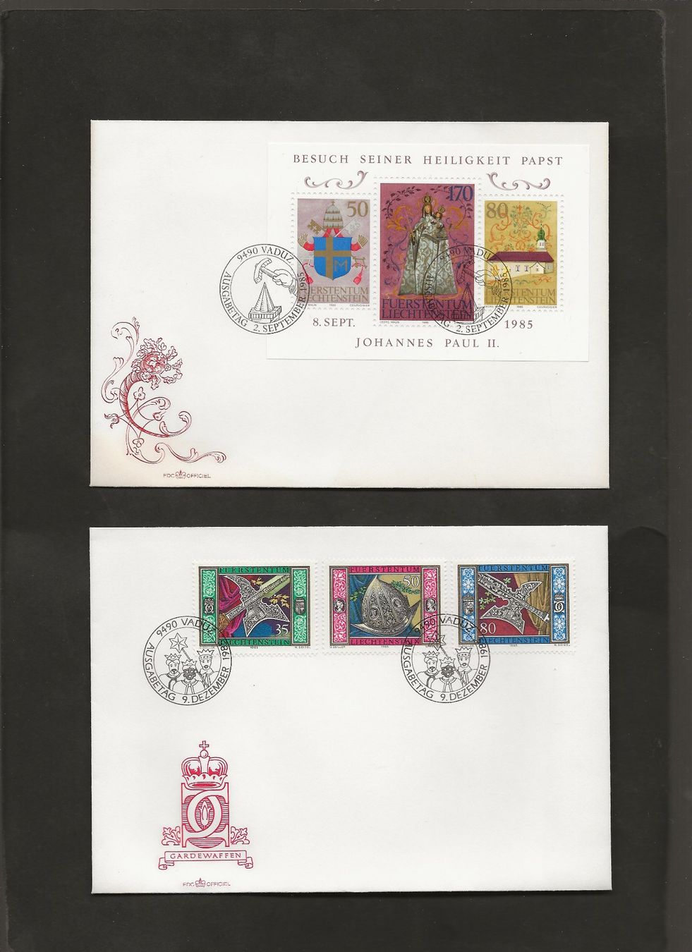 Tutti i francobolli: 16 FDC Liechtenstein 1984 bis 1986 – Usato da Au ZH venduto da xelagreb01 6