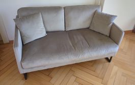 Sofa/Couch 2-Sitzer in taupe