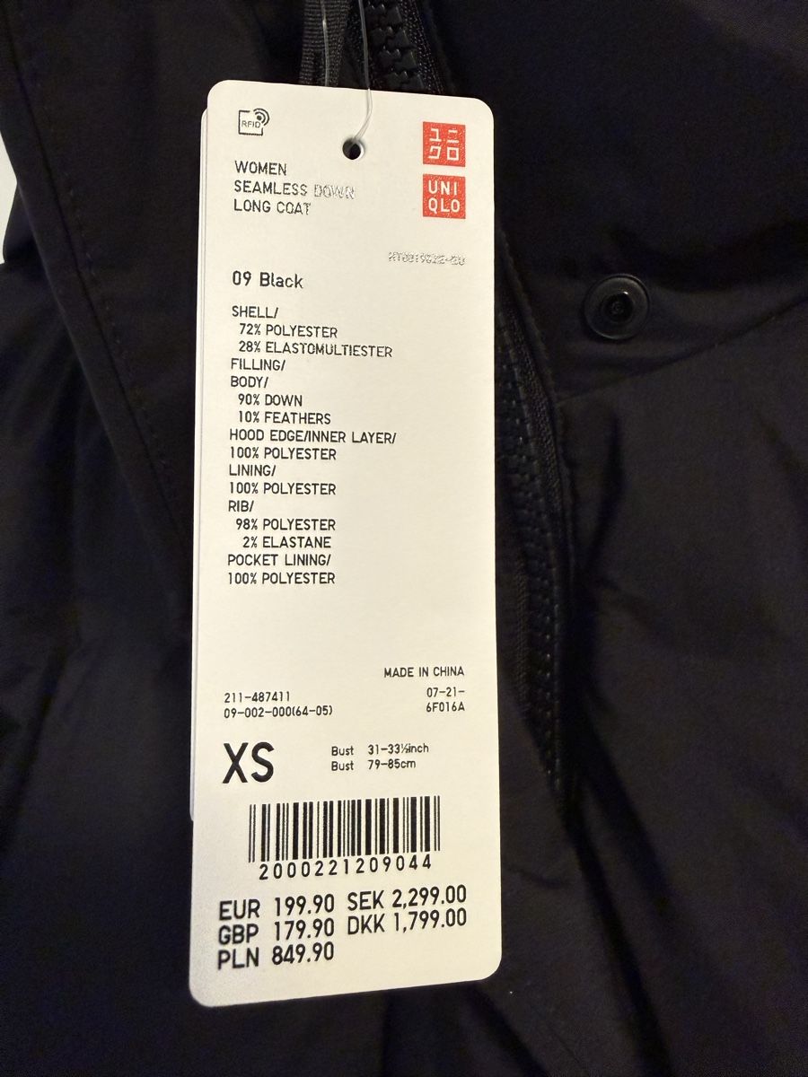 Uniqlo Cappotti: Uniqlo Seamless Down Coat - Neu – Nuovo e nell'imballaggio originale da Felsberg venduto da fabijac 2