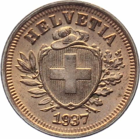 Tutti le monete: 1 Rappen 1937 -------------- Top Stempelglanz !!! – Nuovo (secondo la descrizione) da Knutwil venduto da muenzen-oli