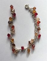Bracelet Argent & Swarovski brun / Armband
