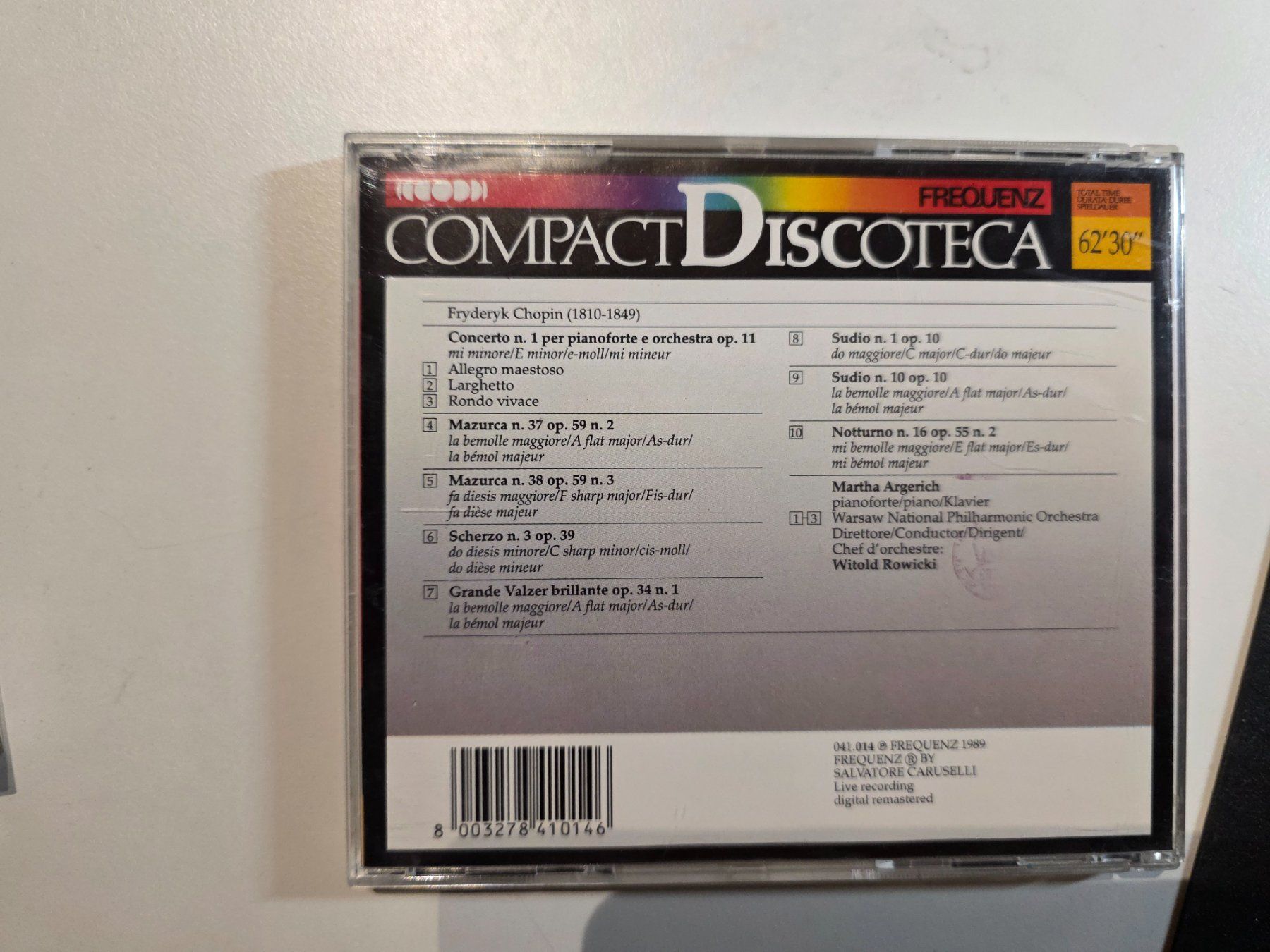 CD: Klassik CD - Chopin - Concerto n.1 - Martha Argerich – Usato da Walterswil BE venduto da Lonitti 2