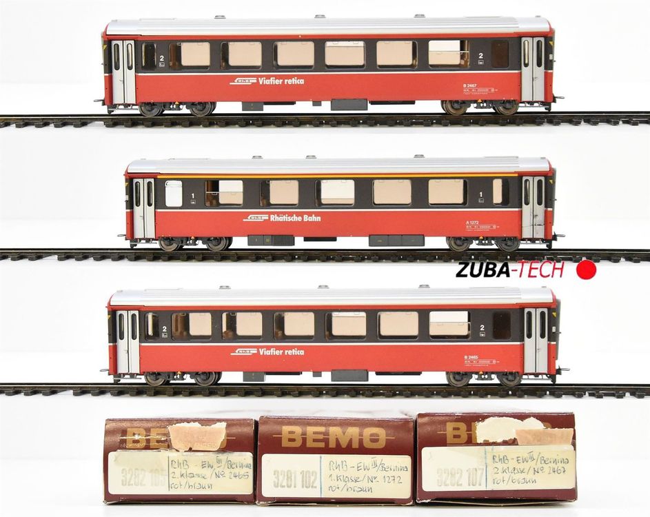 Bemo 3x EW III "Bernina Express" RhB H0m | Comprare Su Ricardo