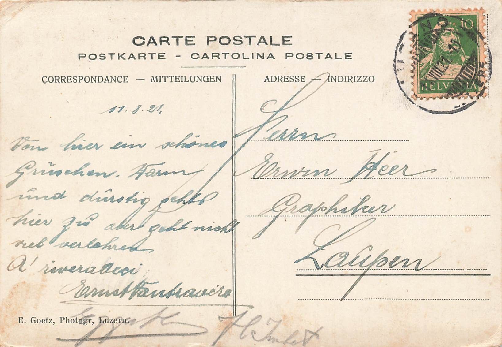 Cartoline postali: Lugano monte san salvatore – Usato da Biasca venduto da Blenio71 1