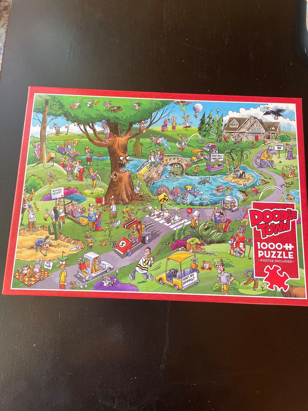 Puzzles: Comic Puzzle Doodle GOLFPLATZ 1000 Teile (random cut) – Gebraucht aus buch am irchel von Hildoceras
