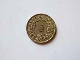 5 Rappen 1918 Messing
