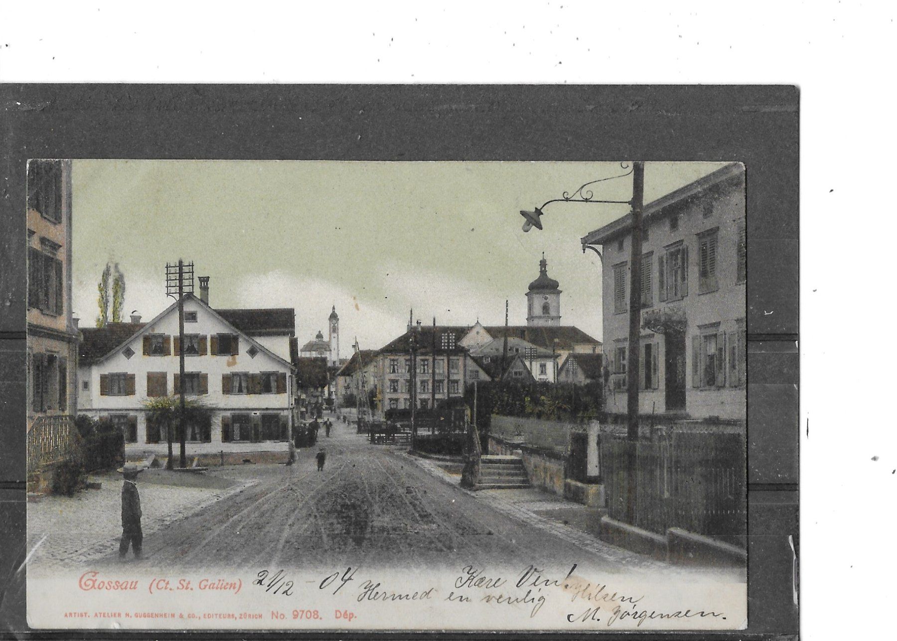 Ansichtskarten: SG Gossau 1904 Strassenpartie – Gebraucht aus Schocherswil von Wilare