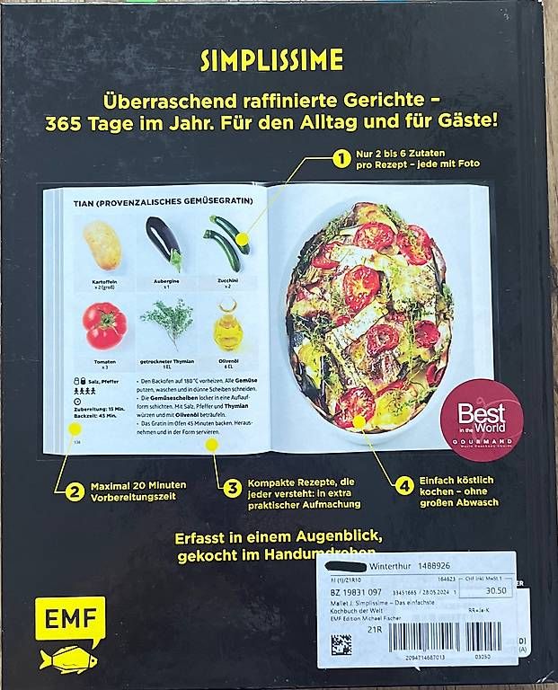 Libri: Das einfachste Kochbuch der Welt Simplissime – Nuovo (secondo la descrizione) da Winterthur venduto da smtpc 2
