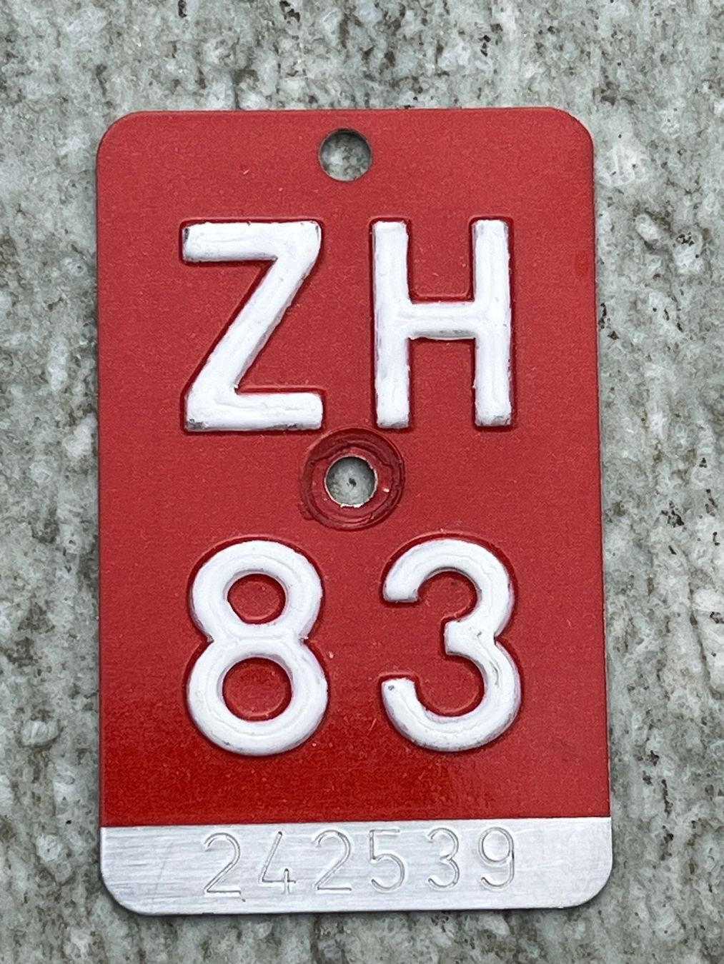 Insegne: Velonummer ZH 83 – Usato da Winterthur venduto da Wusa01
