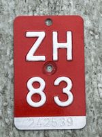 Velonummer ZH 83