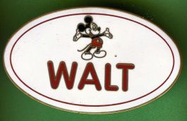 DISNEY  Mickey  WALT  Namensschild 