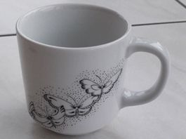 Langenthaler Porzellan Tasse, Handbemalt