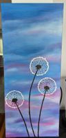 "Pusteblume im Abendlicht" Original Acrylgemälde 58 cm x 25 